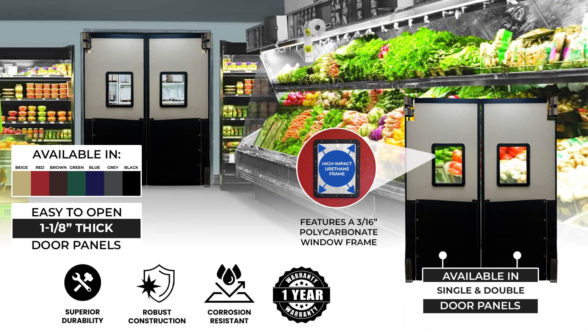 Double Swing Doors - Generation III Traffic Doors - World
